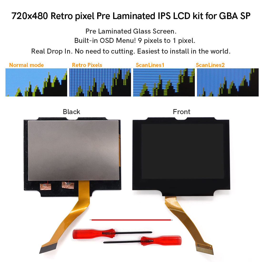 For  GBA SP V5  720x480 Retro  – Lcd Screen Arcade recenzja i cena